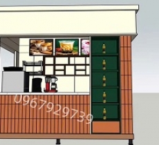 THIẾT KẾ KIOT BÁN CÀ PHÊ ĐẸP - MẪU 1