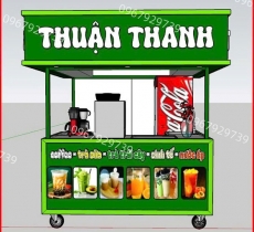 THIẾT KẾ KIOT BÁN TRÀ SỮA ĐẸP - MẪU 1