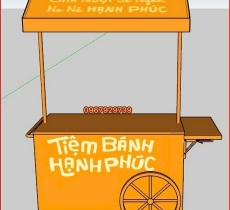 THIẾT KẾ XE ĐẨY BÁN ĐỒ ĂN GIÁ RẺ - MẪU 13