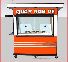 THIẾT KẾ KIOT QUẦY BÁN VÉ THEO YÊU CẦU TRỌN GÓI - MẪU 17