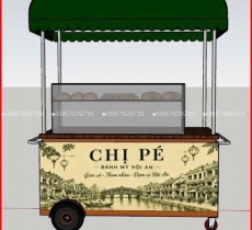 THIẾT KẾ XE ĐẨY BÁN BÁNH MÌ CHẤT LƯỢNG GIÁ RẺ