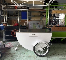 MẪU XE ĐẨY DECOR MÀU TRẮNG ĐẸP 